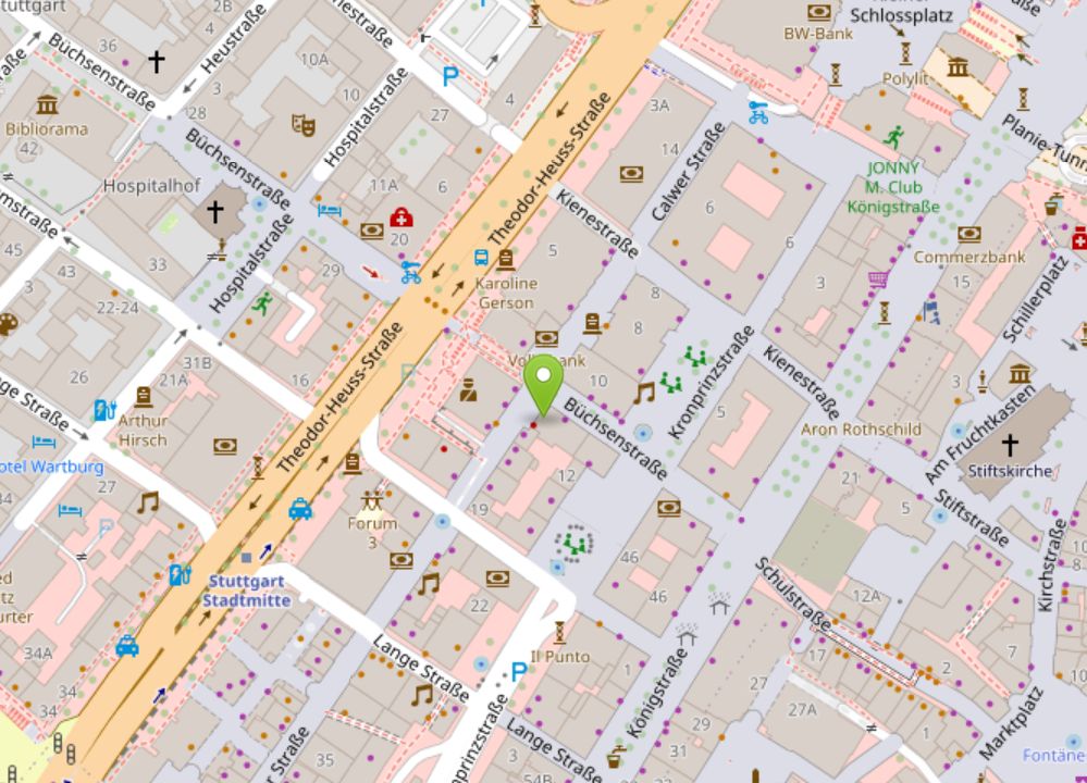 Karte: Calwer Straße 11, 70173 Stuttgart